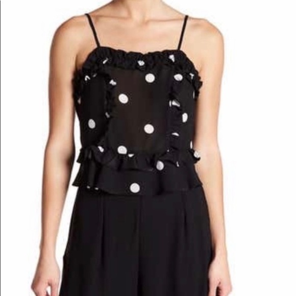 Romeo & Juliet Polka Dot Ruffle Cami Y2K - Picture 1 of 4